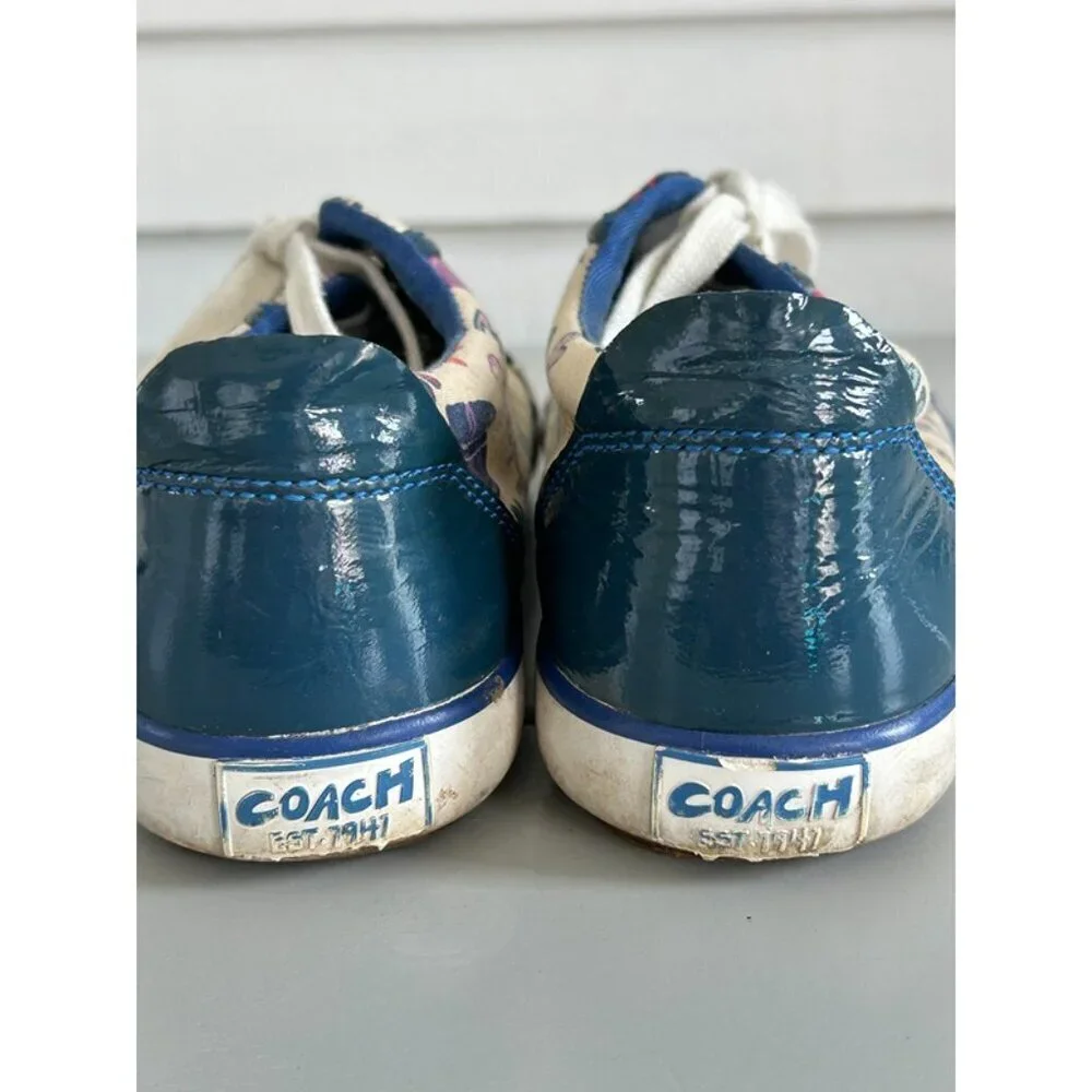 Coach Leatherware‎ Womens Multicolor Poppy Barrett Lace-Up Sneakers Size 5.5B